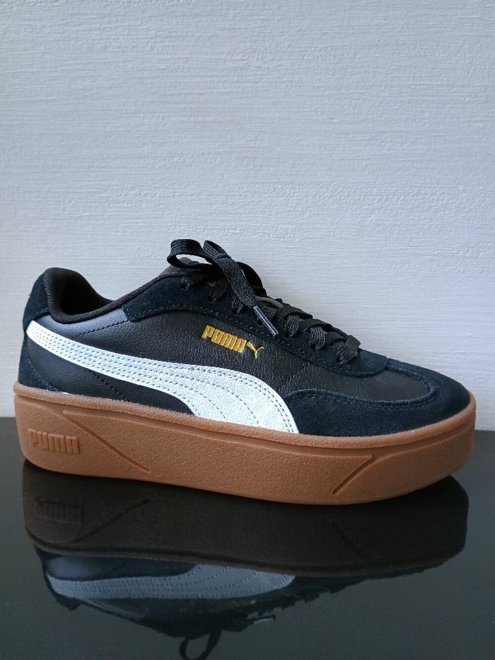 Puma Women Club II Era Platform Leather Sneaker in Special Puma Black/Puma White